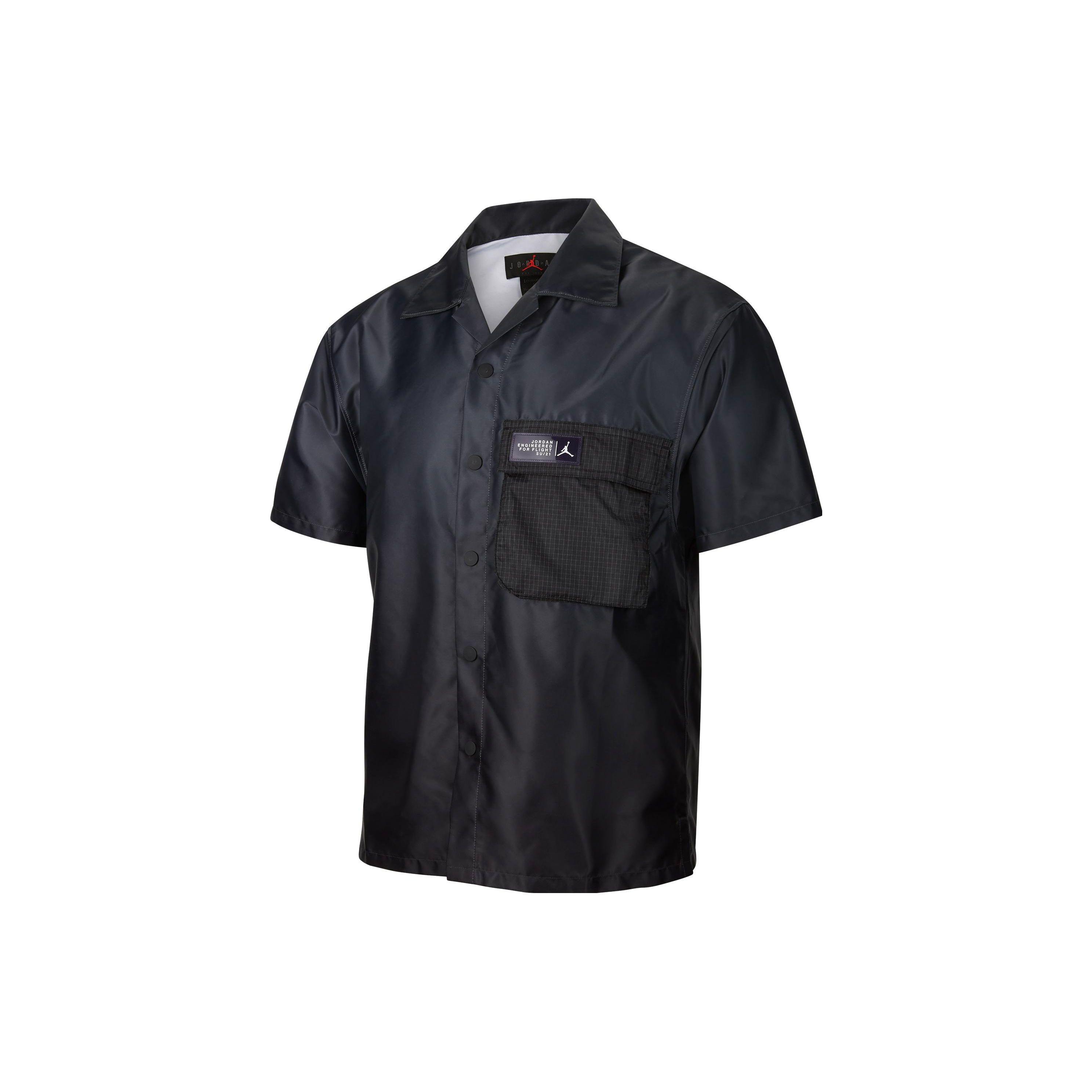 Jordan Gradient Big Pocket Woven Shirt Black Men s CZ4821-022 L