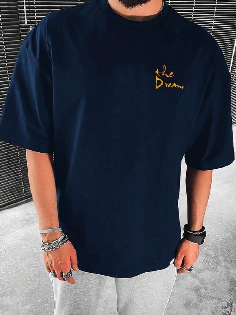 Streetwear Don'T Dream Your Life Live Your Dream Men Clothes Fashion Summer T-Shirts  100% Cotton Loose Tops Breathable Tee