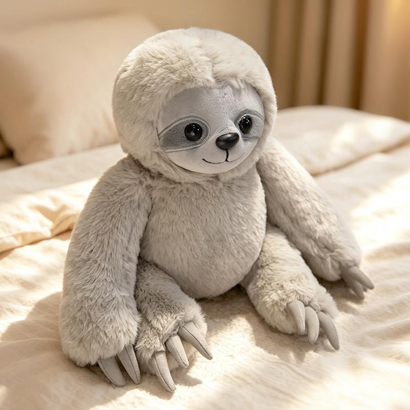 Simulation Cute Sloth Plush Doll Pillow Brown Grey Gibbon Long Arms Sloth Animal Stuffed Toy Home Decoration Gift For Children
