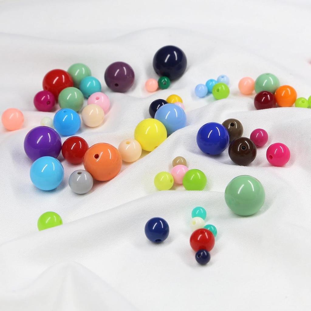 Spring Color Acrylic Beads for Children's DIY Projects
