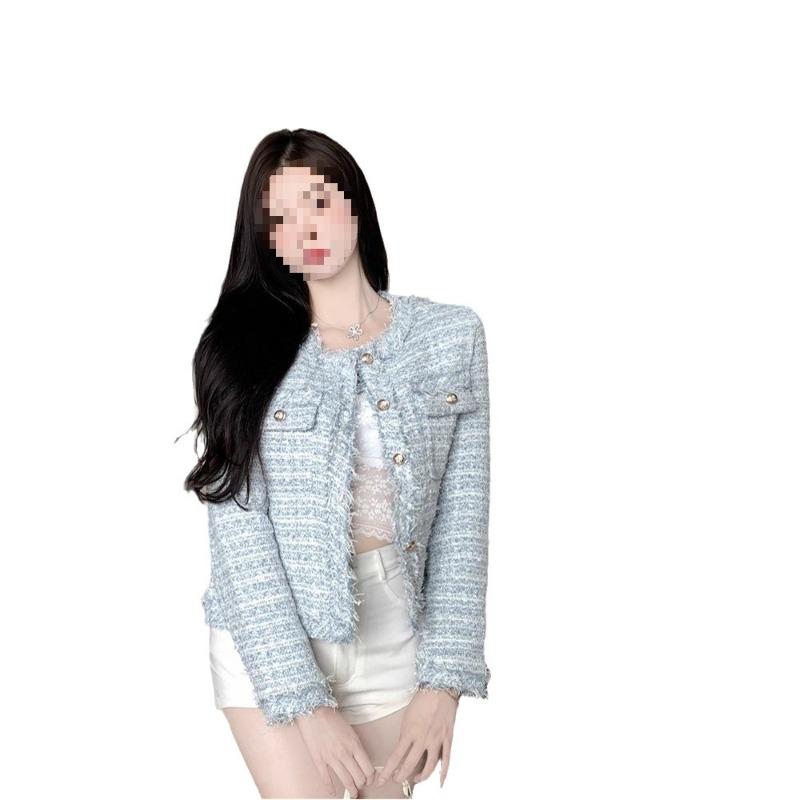 (avec doublure intérieure) Manteau Court Femme Sens du Design Automne Nouveau Xiaoxiang Célébrité Française Sens Haut de Gamme Tempérament
