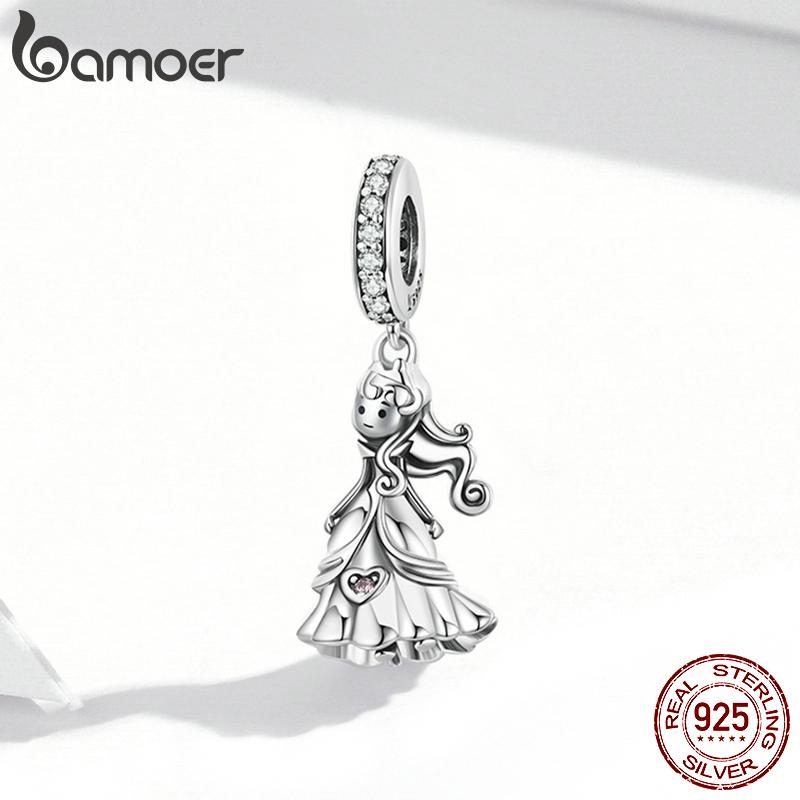 BAMOER 925 Silver Prince of the Sea Pendant Charms for Bracelet or Necklace 925 Silver Beads Bijoux DIY