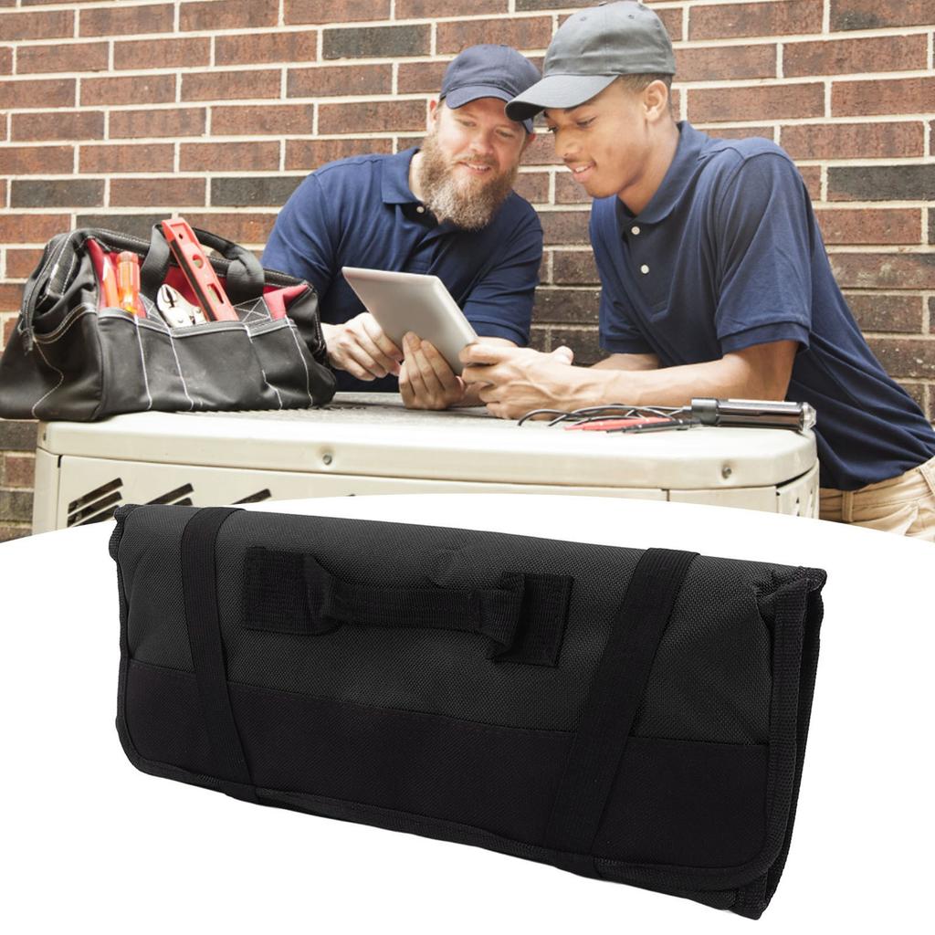 Multifunctional Tool Roll Bag Thickened Oxford Cloth Wear Resistance Waterproof Portable Tool Pouch