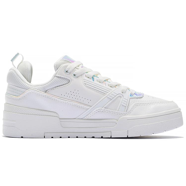 New LiNing 001 BTC BTC Low Top Skateboard Shoes Women's White Blue AGCS104-2