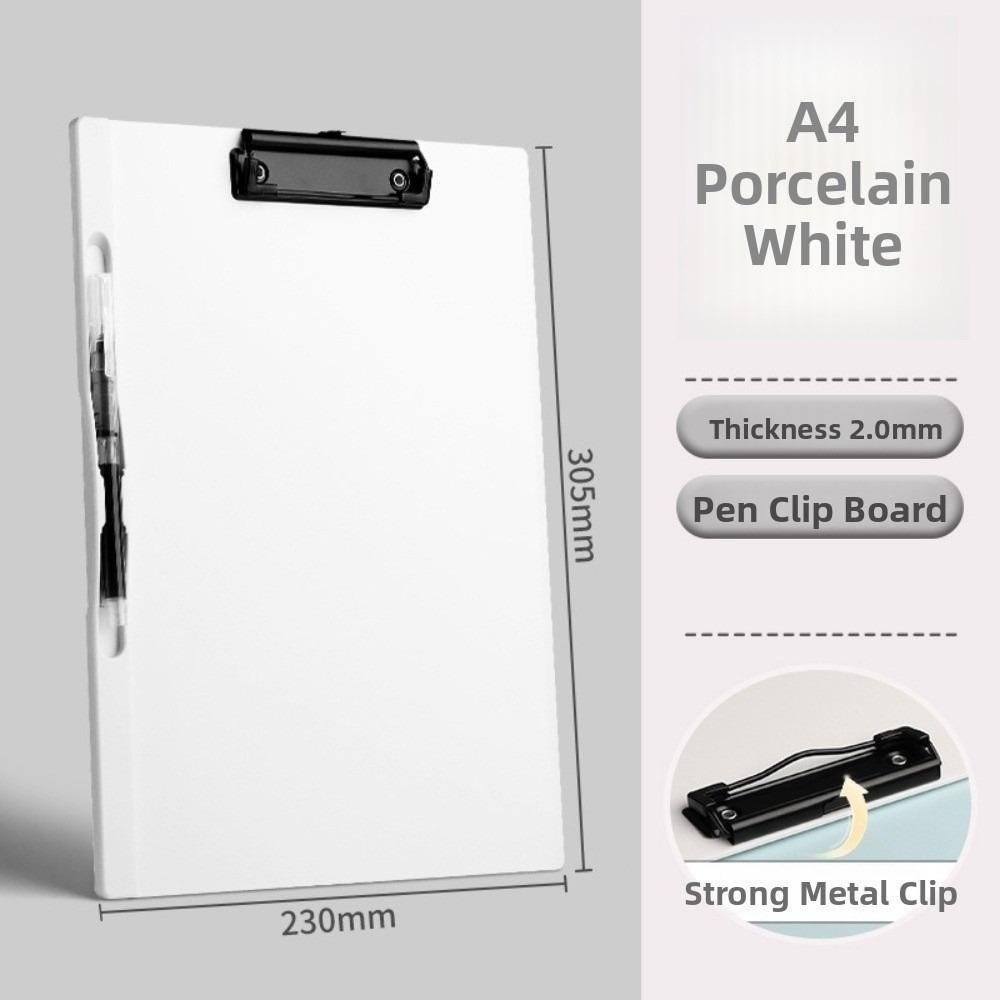 

Пластиковый пишущий шина А4 Пишущий планшет Многофункциональный органайзер для бумаги Канцелярские товары белый