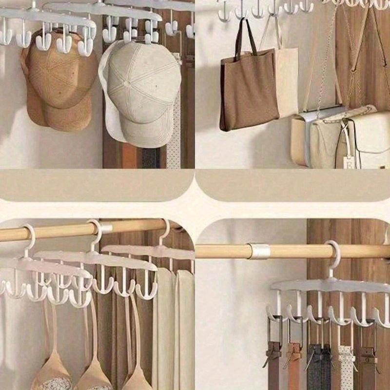 1pc 12 Hook Rotatable Hook Hanger, Underwear Sling Saves Space, Wave Drying Hanger, Multi-Functional Hanger
