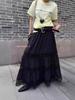 2025 A/W Retro Lace Patchwork Midi Skirt - Japanese/Korean Style