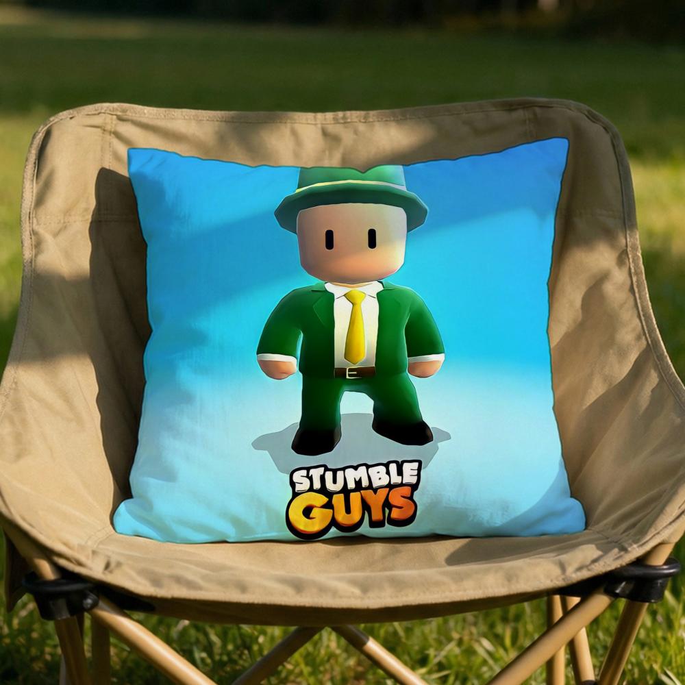 

HOT Game SSStumbles guys Cushion Cover Soft Reversible Durable Pillow Cover MultiScene Use for Home Car Daily Comfort 30X30cm