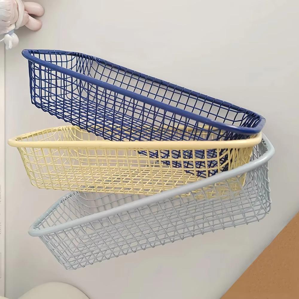 Metal Storage Basket Mini Make Up Sorting Holder New Organizer Basket  Office Stationery