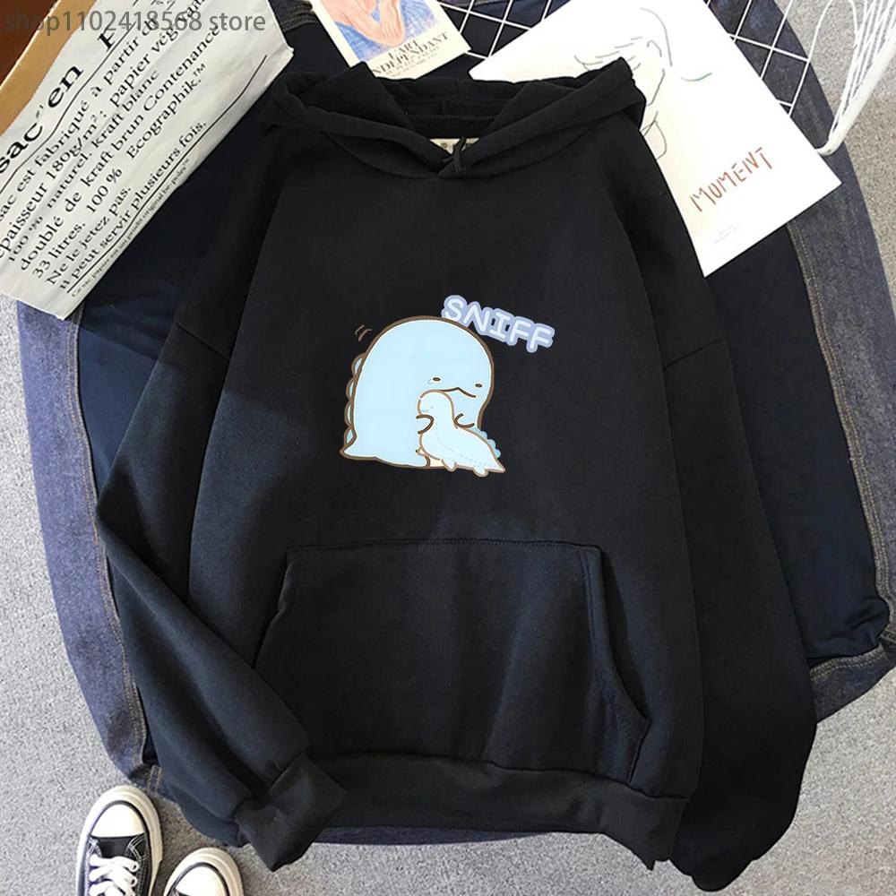 Dinosaur Hoodies for Women Cartoon Sumikko Gurashi Graphic Sweatshirt Kawaii Girls Clothing Winter Mens Sudadera Clothes