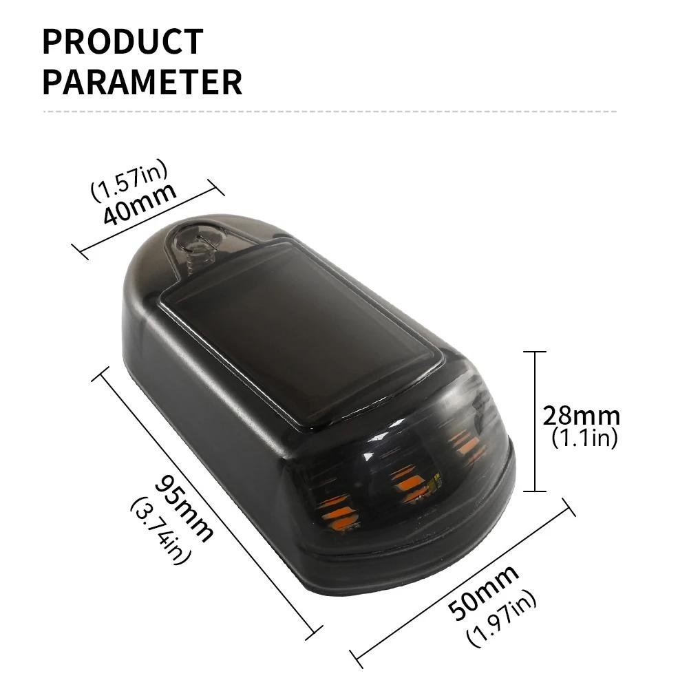 1Pc Car 7 Colors Cab Flashing Lights Punch-Free Solar Powered Roof Lights Cab Lights Wireless Phone App Control For Truck