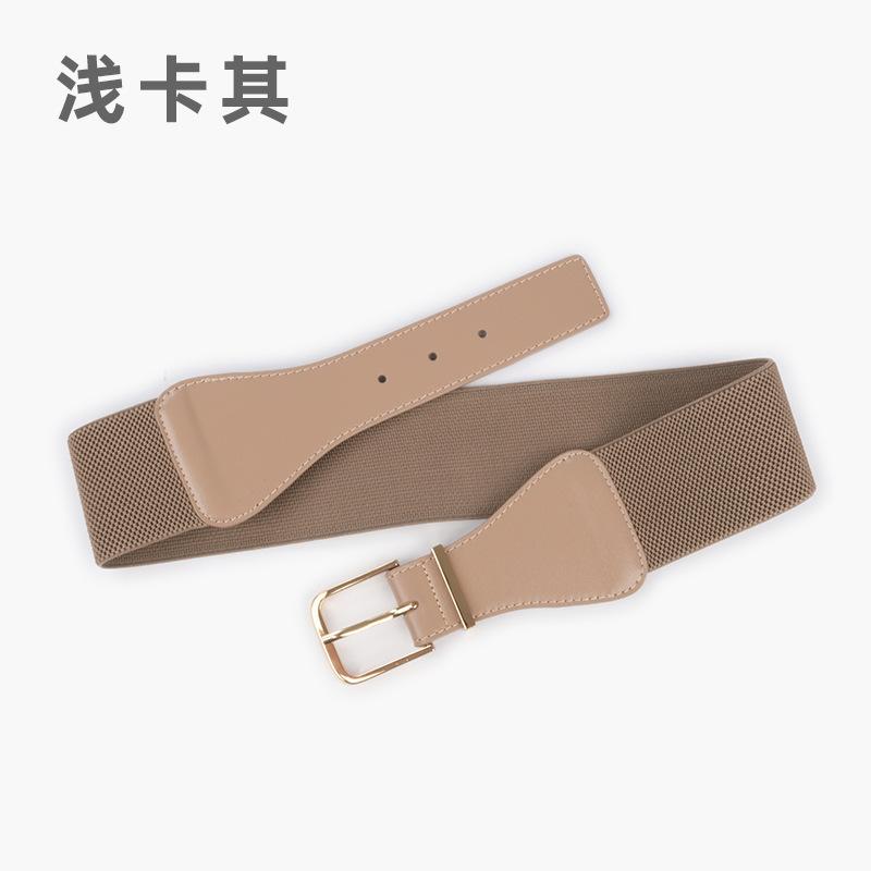 

Эластичный пояс Женский Персонализированный Костюмное платье Декоративный Темперамент Поясная печать Эластичный пояс Кожаный пояс легкие хаки