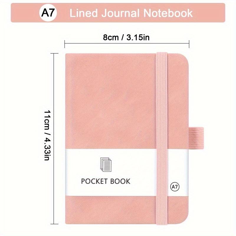 2 Stück A7 Mini liniertes Notizbuch mit Stifthalter Schule Büro Notizblock Notizbuch Memo Journaling Schreibwaren Schulanfangsbedarf