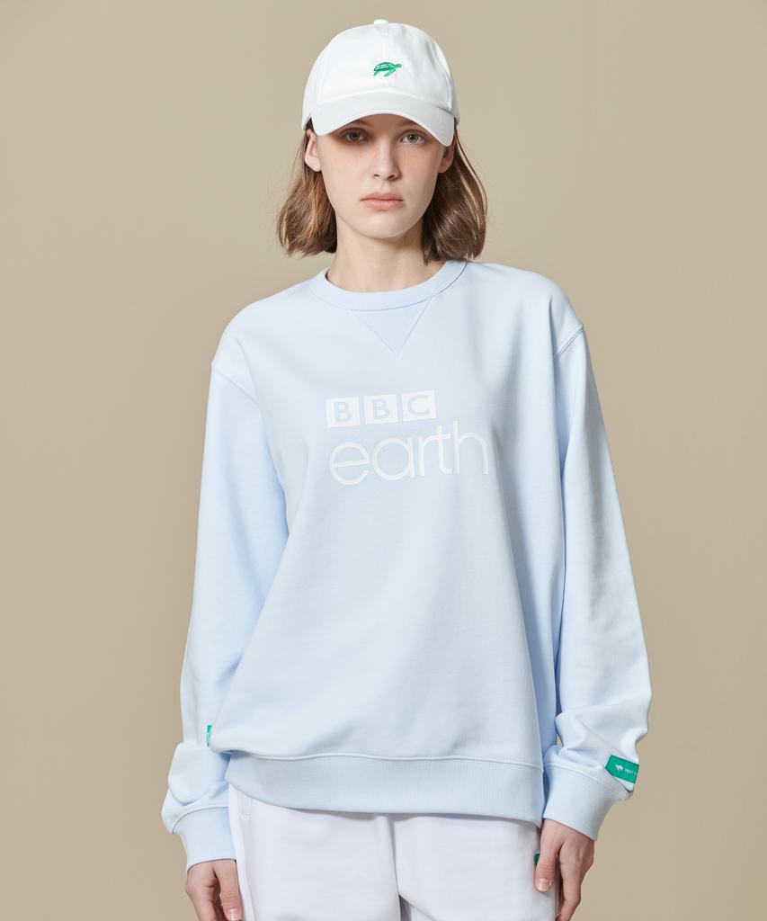 BBC EARTH Essentials Big Logo Sweatshirt_Light Blue