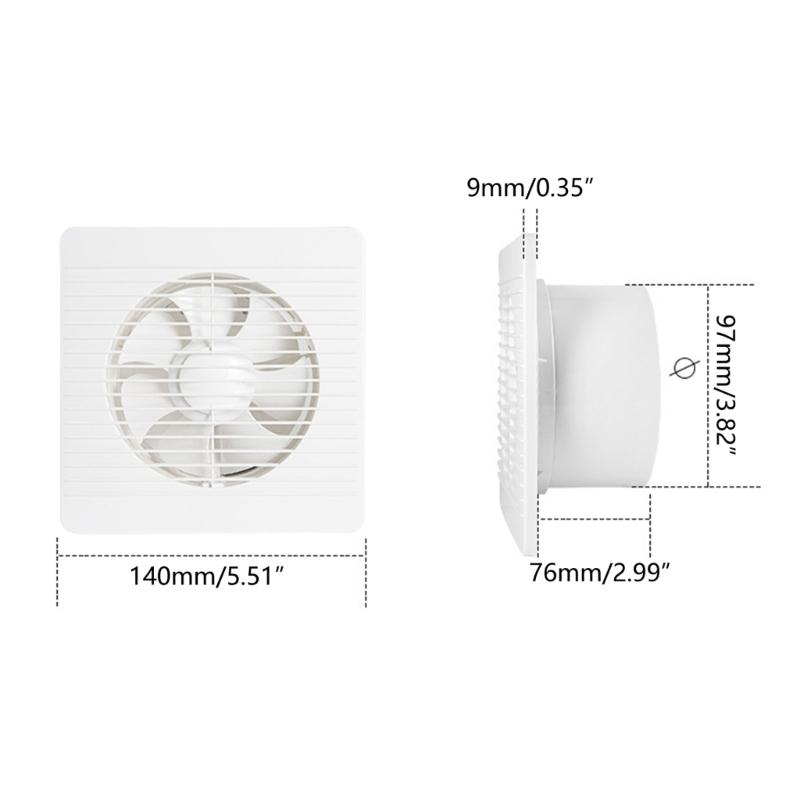 Small Exhaust Fan Powerful Ventilation Fan Effective 4-Inch Home Ventilation Fan