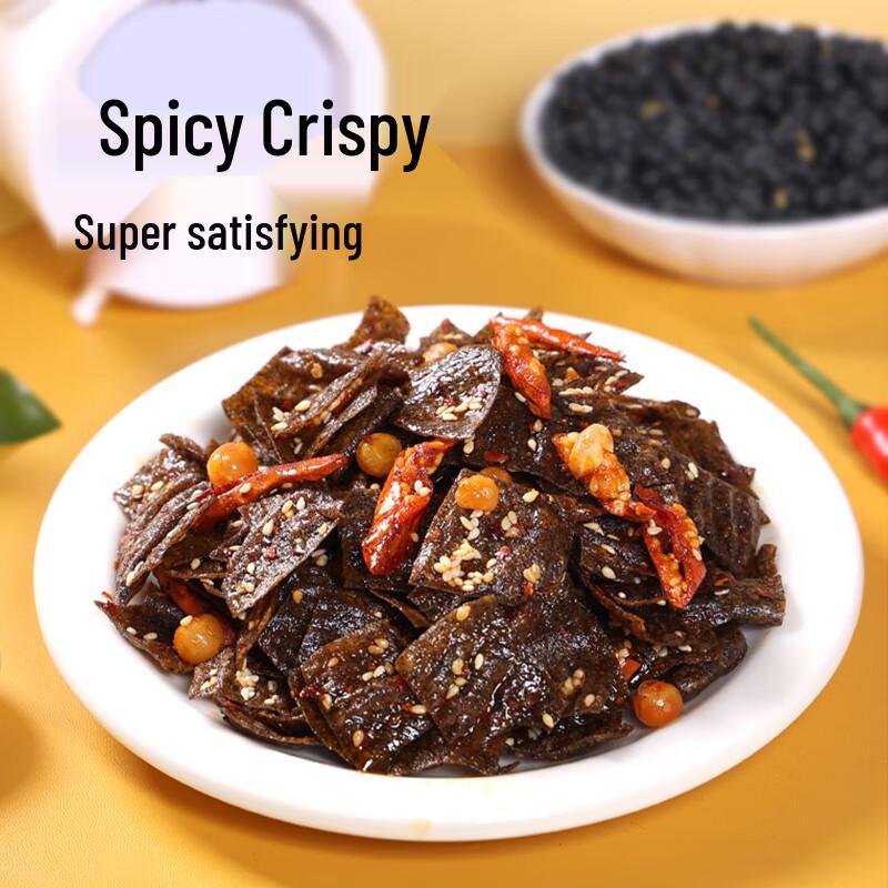 Yuanben Jiyi Spicy Crispy Black Bean Tofu Skin Snack