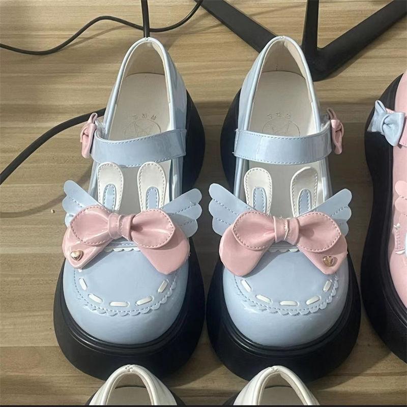 Lolita small leather shoes for women and Japanese women jk2025 spring and summer new thick-soled big head bow Mary Jane single shoes