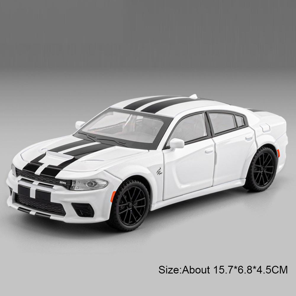 1:32 Scale Charger 1970 Classic Car Model Toy Alloy Diecasting Pull Back Sports Cars Models Sound Light Gifts for Kids Boys
