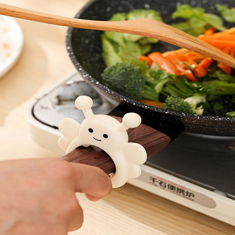 1 Stück Silikon Spatelablage Kleine Biene Verbrühschutz Überlauf Topfclip Löffelhalter Clip Universelle Schaufelablage Küchenhelfer