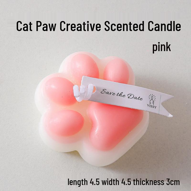 Cute Kitten Paw Scented Candle: Creative Home Decor & Photo Prop