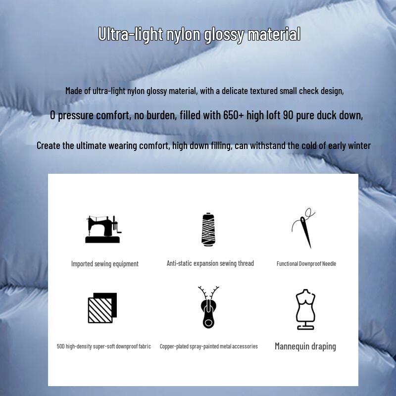 Jinyujie 2024 Winter Leichte Stehkragen Pufferjacke