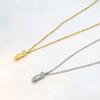 Minimalist 18k Stainless Steel Clavicle Chain with European/American Portrait Pendant for Women