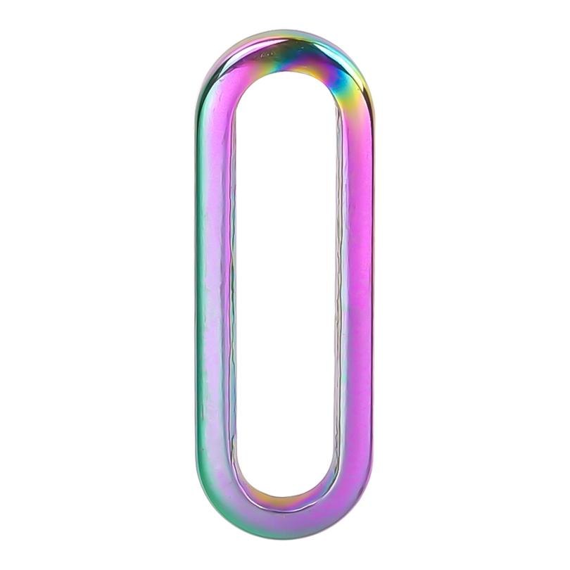 

Rainbow Color 6pcs Round Oval Heart Charm Connectors For Jewelry Making Supplies No Fade Stainless Steel Pendant DIY Bracelets
