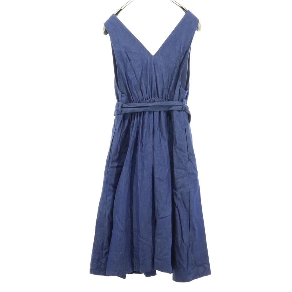 Beauty Products Mystywoman No Sleeve Denim Jumper Skirt F Blue Belt Women Used