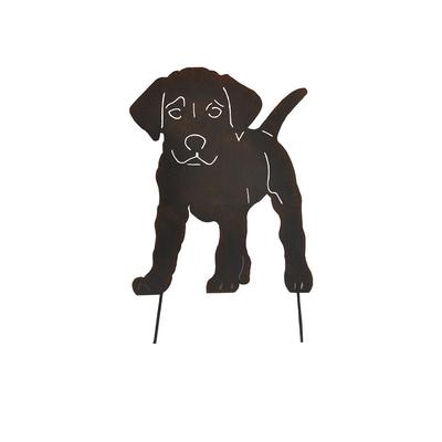 Metalen Tuinhond Beeld Decoratieve Palen Dier Silhouet voor Tuin Huis Decoratie Buiten Cadeaus