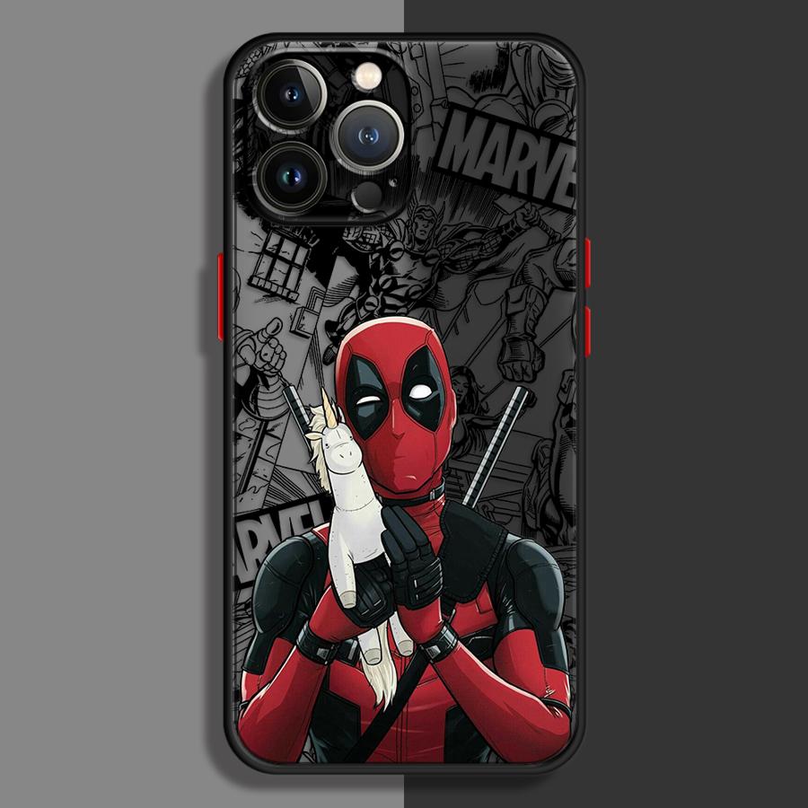 Marvel Deadpool Case for iPhone 17 Pro Max 14 16 Plus XS XR 11 7 8 SE 13 Mini 15 12 Air 17e Back Phone Cover
