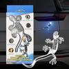 Vertical gecko car exterior sticker glow-in-the dark tail logo personality exterior sticker decorative metal
