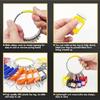 30pcs Portable Key Organizer Iron Split Ring Key Labels Multi Keys Holder Keychain  Houses