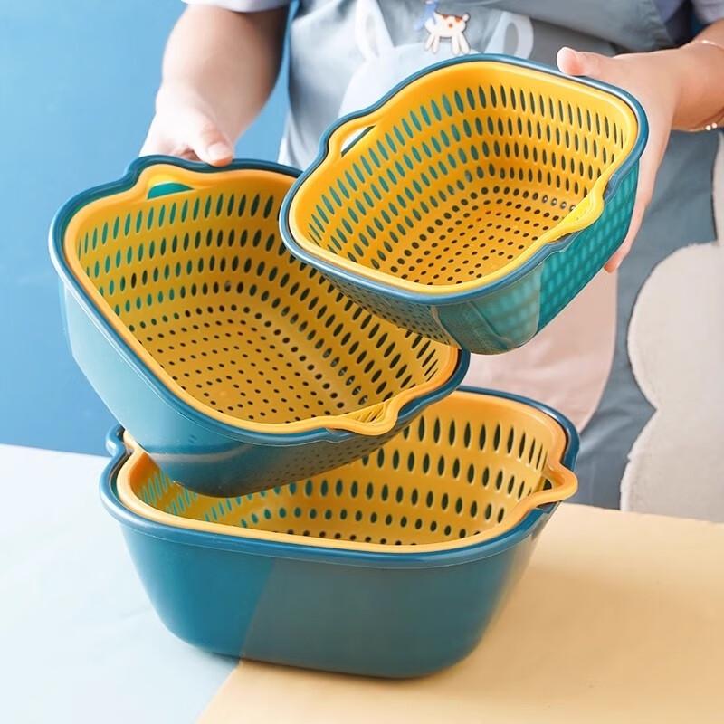 Thickened Double-Layer Drain Basket Set