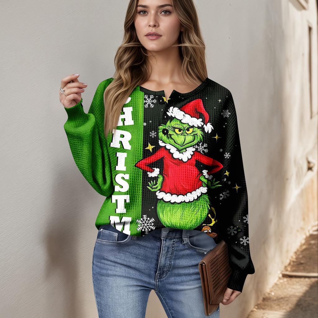 Women's Casual Shirts Long Sleeve Tops Button Up V Neck Loose Knit Fall Favorites For Women