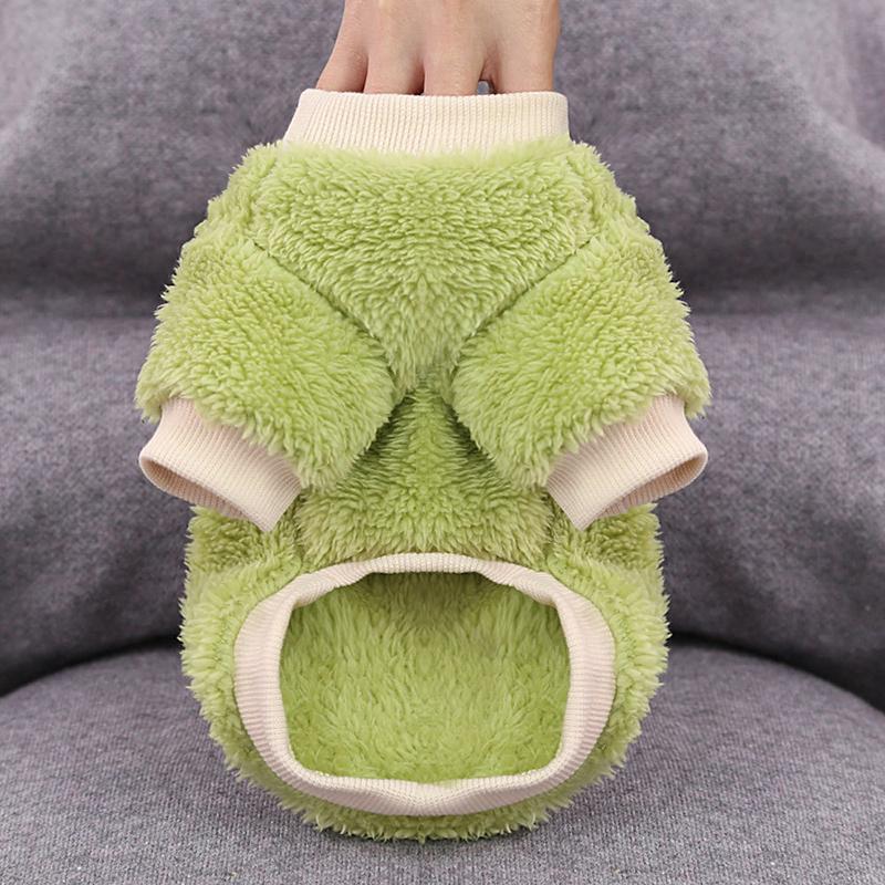 Pluszowe zimowe ubranka dla zwierząt ładny wzór owoców pogrubiona ciepła kamizelka dla małych średnich psów miękka zimowa kurtka dla szczeniaka kostium Teddy