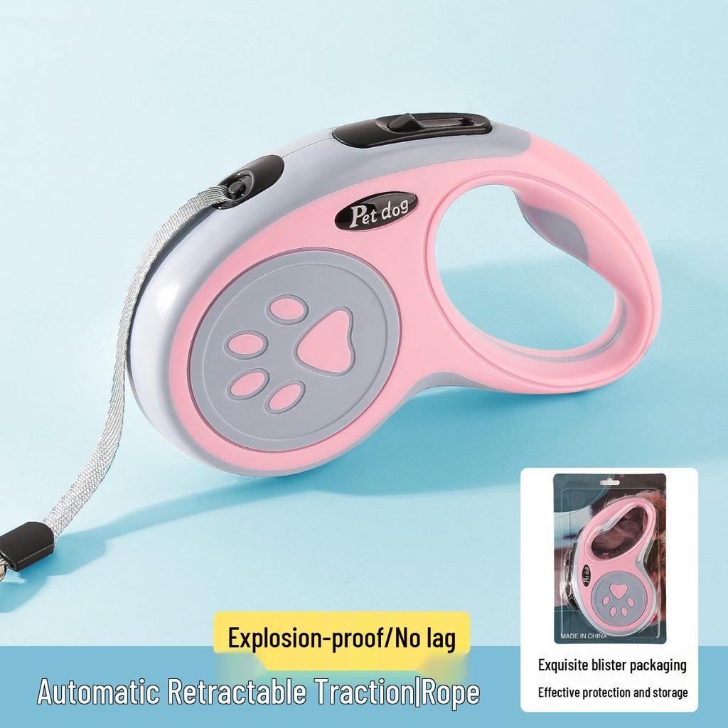 Lesă Retractabilă 5m pentru Câine | Automatică Anti-Rupere pentru Câini Mici & Mijlocii