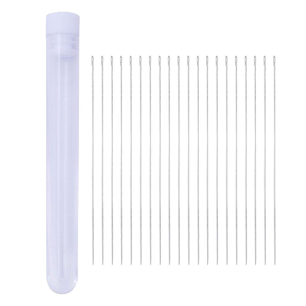 20 Pieces Beading Needle with Storage Bottle for DIY Crafts Jewelry Making
