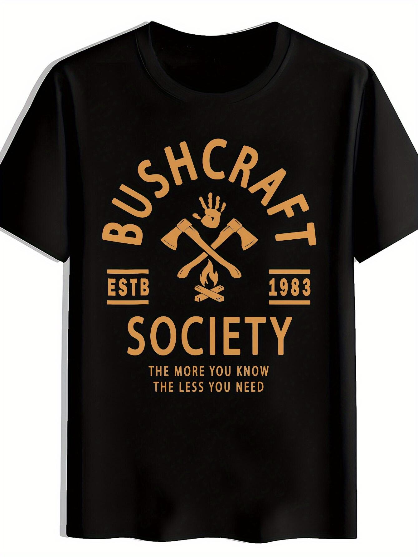 T-shirt BUSHCRAFT SOCIETY Graphic - Casual Crew Neck XL