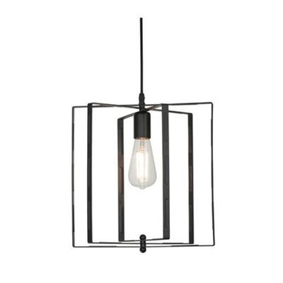 NOBEL Black Metal Square Pendant Light 60W