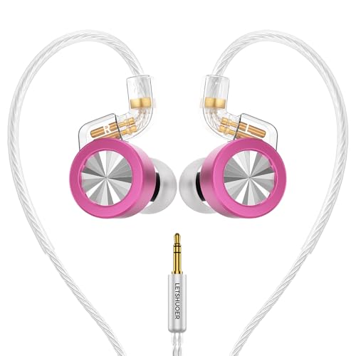 

LETSHUOER D02 Wired Earphones with Dual-Layer Magnetic Circuit and Double-Chamber Design, 11mm Dynamic Driver, Perfect for Gaming, Video Watching, a