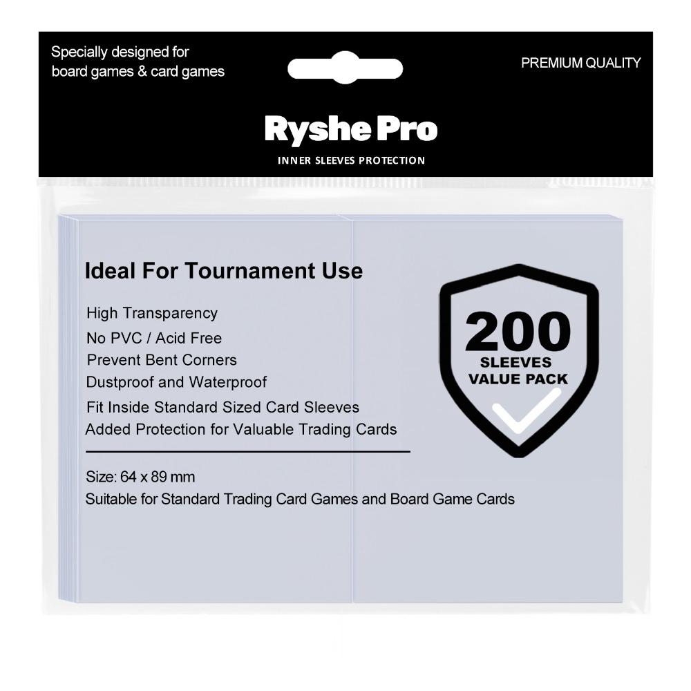 200 шт. 64x89мм Протекторы для торговых карт MTG Прозрачные протекторы для карт для двойного протектора Подходят для PKM Спортивная игра Внутренние протекторы для карт