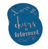 Inkdotpot Pack Of 100 Real Gold Foil Paper Tags Cheers To Retirement Favor Hang
