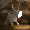LED Night Light Cartoon Deer Shaped Table Lamp 1200mAh USB Charging Bedroom Decoration(White )