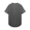 Summer Men T-shirt Round Neck Solid Color Mesh Short Sleeve Quick Dry Loose Elastic Pullover Casual Daily Wear Fitness Sport Top