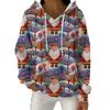 Women's Fashion Casual Christmas Print Pullover Long-Sleeve Hooded Sweatshirt