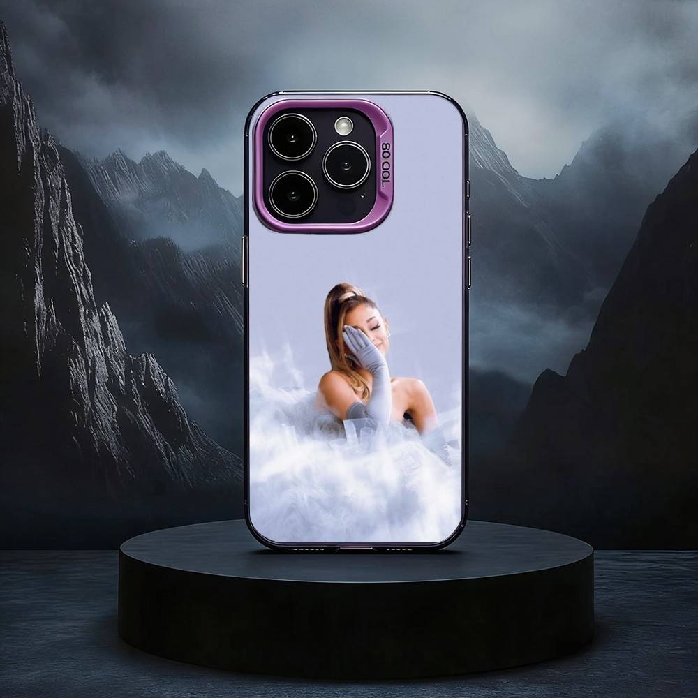 

Singer A-Ariana G-Grande Phone Case For iPhone17,16,15,14,13,12,11 Plus,Pro Max Black Candy silver phone case iPhone14Pro