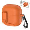 Leather Texture Protective Case with Stand for Huawei Freebuds Clip2 Bluetooth Earbuds