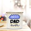 Drinks Water Cup Best Dad Ever Enamel Coffee Mugs Bonfire Party Drink Beer Wine Juice Mug Dessert Cocoa Milk Handle Cup