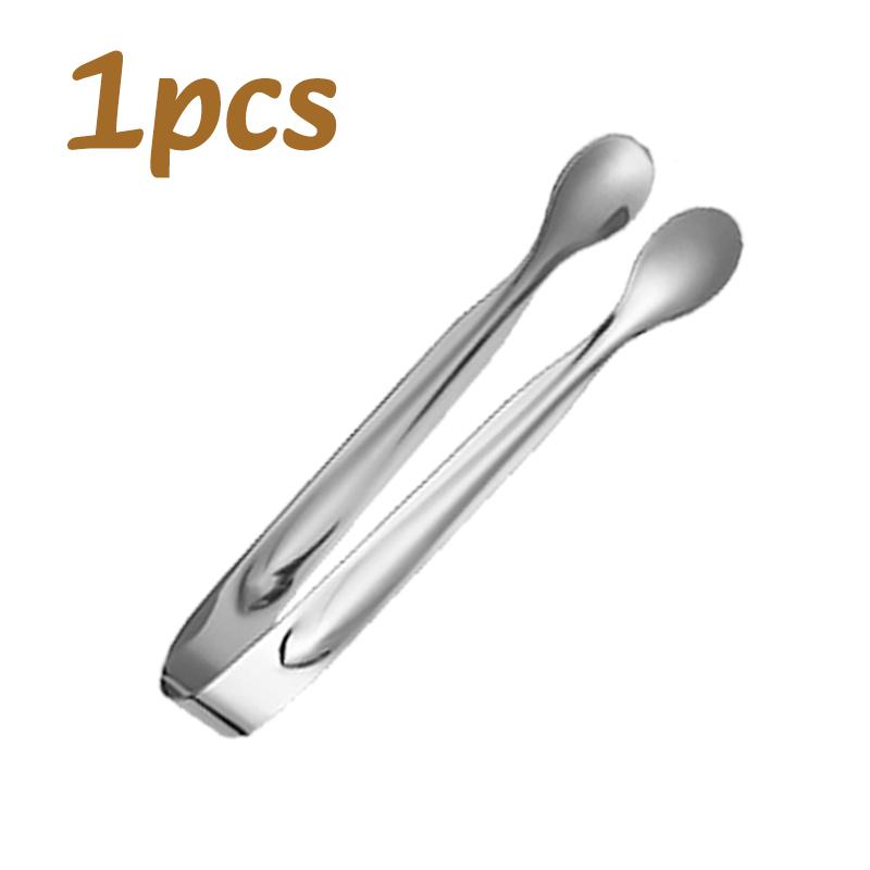 

1-4pc Stainless Steel Ice Tongs Food Clips Coffee Sugar Cubes BBQ Meat Tong Bread Food Clamp Restaurants Home Mini Kitchen Tool