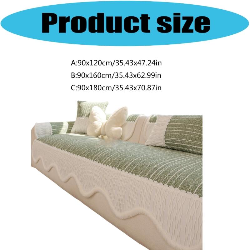Luxurious Velvets Textured Antislip Sofa Pad Modern Cream Color Living Room Seats Cushions with Breathable Meshes